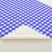 Royal Blue Gingham Sherpadecke (3/4)
