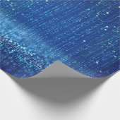 Royal Blue Glittery Sparkle Geschenkpapier (Ecke)