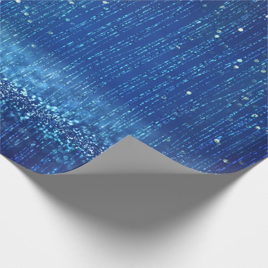 Royal Blue Glittery Sparkle Geschenkpapier (Ecke)