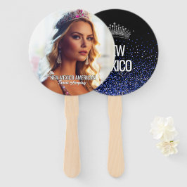 Royal Blue Glitz Pageant Fan Wavers - Set der Fans Fächer