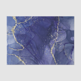 Royal Blue Glitzer Cracked Marble Seidenpapier