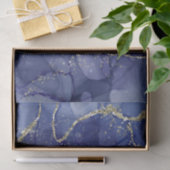 Royal Blue Glitzer Cracked Marble Seidenpapier (Geschenk)