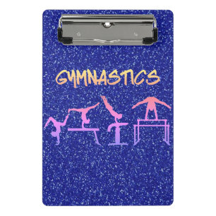 Royal Blue Glitzer Gymnastik Mini Klemmbrett