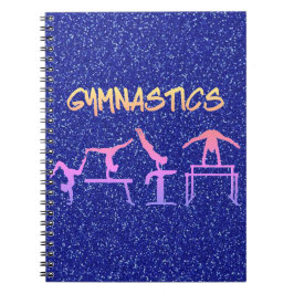 Royal Blue Glitzer Gymnastik Notizblock