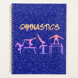Royal Blue Glitzer Gymnastik Planer