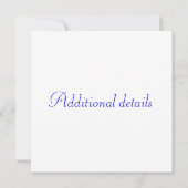 Royal Blue Gold Abschluss Foto Card Ankündigung (Rückseite)