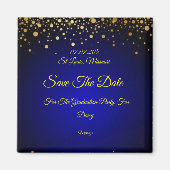 Royal Blue Gold Abschluss speichern das Date Magne Magnet (Vorne)