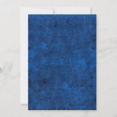 Royal Blue Gold Abstract Luxury Formal Wedding  Save The Date (Rückseite)