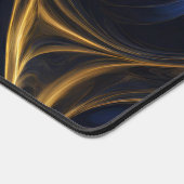 Royal Blue Gold Abstrakt Swirl Schreibtischunterlage (Ecke)