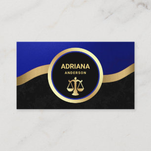 Royal Blue Gold Anwalt Visitenkarte