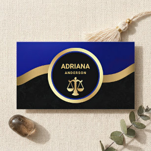 Royal Blue Gold Anwalt Visitenkarte
