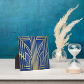 Royal Blue Gold Art Deco Fotoplatte (InSitu)