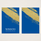 Royal Blue Gold Brush Earring Display Cards (Vorne & Hinten)