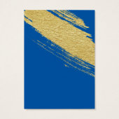 Royal Blue Gold Brush Earring Display Cards (Rückseite)