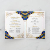 Royal Blue & Gold Butterfly Quinceanera Programm (Innenseite)