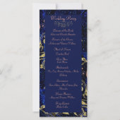 Royal Blue Gold Butterfly Wedding Program (Rückseite)