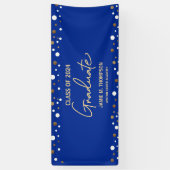 Royal Blue Gold Class 2024 Name Graduate Banner (Vertikal)