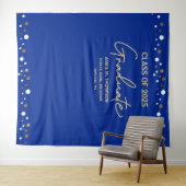 Royal Blue Gold Class 2025 Abschluss Wandteppich (Beispiel (Horizontal))