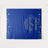 Royal Blue Gold Class Grand Backdrop Abschluss Wandteppich (Vorderseite (Horizontal))