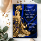 Royal Blue Gold Elegante Einladung