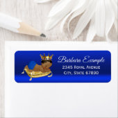 Royal Blue Gold Ethnic Prince Address Labels (Insitu)
