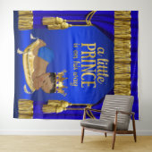 Royal Blue Gold Ethnic Prince Baby Dusche Hintergr Wandteppich (Beispiel (Horizontal))