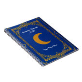 Royal Blue Gold Filigree Ramadan Notizblock (Rechte Seite)