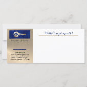 Royal Blue Gold Key Realtor With Compliments Slip (Vorderseite)