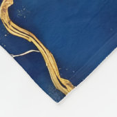 Royal Blue Gold Marble Collection Fleecedecke (Ecke)