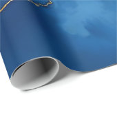 Royal Blue Gold Marble Collection Geschenkpapier (Rolleneckpunkt)