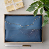 Royal Blue Gold Marble Collection Seidenpapier (Geschenk)