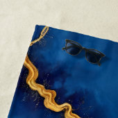 Royal Blue Gold Marble Collection Strandtuch (Beispiel)