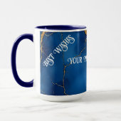 Royal Blue Gold Marble Collection Tasse (Links)