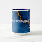 Royal Blue Gold Marble Collection Tasse (Zentrum)