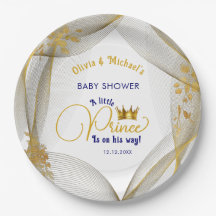 Royal Blue Gold Prince Baby Dusche