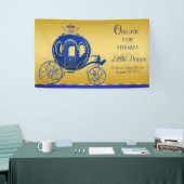 Royal Blue Gold Prince Carriage Baby Dusche Banner (Messeveranstaltung)