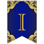 Royal Blue Gold Prince Crown Baby Dusche Wimpelkette (Zweite Fahne)