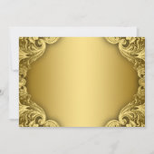 Royal Blue Gold Prince Crown Taufe Einladung (Rückseite)