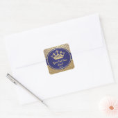 Royal Blue Gold Prince King Label Aufkleber (Umschlag)