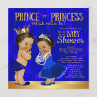 Royal Blue Gold Prince Princess Gender Reveal
