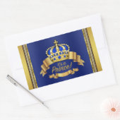 Royal Blue Gold Prince Water Flasche Label Rechteckiger Aufkleber (Umschlag)