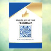Royal Blue Gold QR-Code Kundenfeedback Bewertung Fensteraufkleber (Blatt 3)