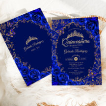 Royal Blue Gold Quinceanera