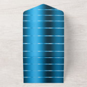 Royal Blue Gold Ribbon Wedding All In One Einladung (Außenbereich)