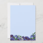 Royal Blue Gold Rose Rodelbahn mit Aussicht Einladung (Rückseite)