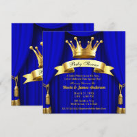 Royal Blue Gold Royal Crown Prince Baby Dusche