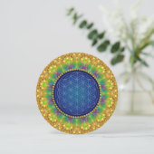 Royal Blue Gold Sacred Geometry Brautparty Einladung (Stehend Vorderseite)