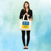 Royal Blue Gold "Slava Ukraini" Ukraine Support Jumbo Stoffbeutel