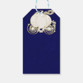 Royal Blue & Gold Sparkling Aschenputtel Carriage Geschenkanhänger (Rückseite)