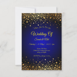 Royal Blue Gold Wedding Einladung beliebt
